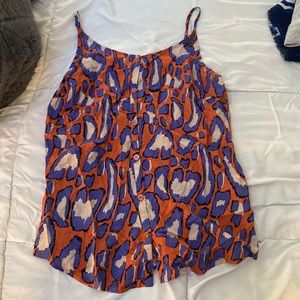 Cabi (boutique) orange and purple top